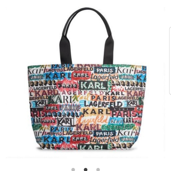 Karl Lagerfeld Paris Amour Large Nylon Tote Bag - Picture 2 of 16